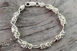 Bracelet Malvina with figure eight 2 of silver, фото