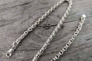 Big chain "Stream" of sterling silver, фото