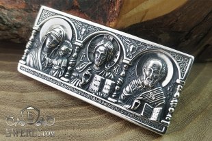Православная иконка из серебра для водителя, фото