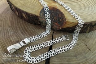 Chain "Cobra" of silver, фото