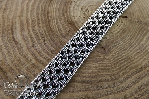 "Double thai weaving" of silver, фото