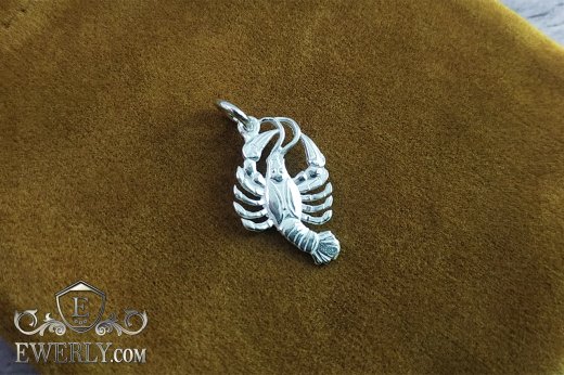 Pendant of silver "Cancer", фото