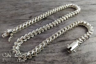 Авторський чоловічий ланцюг зі срібла 8, фото